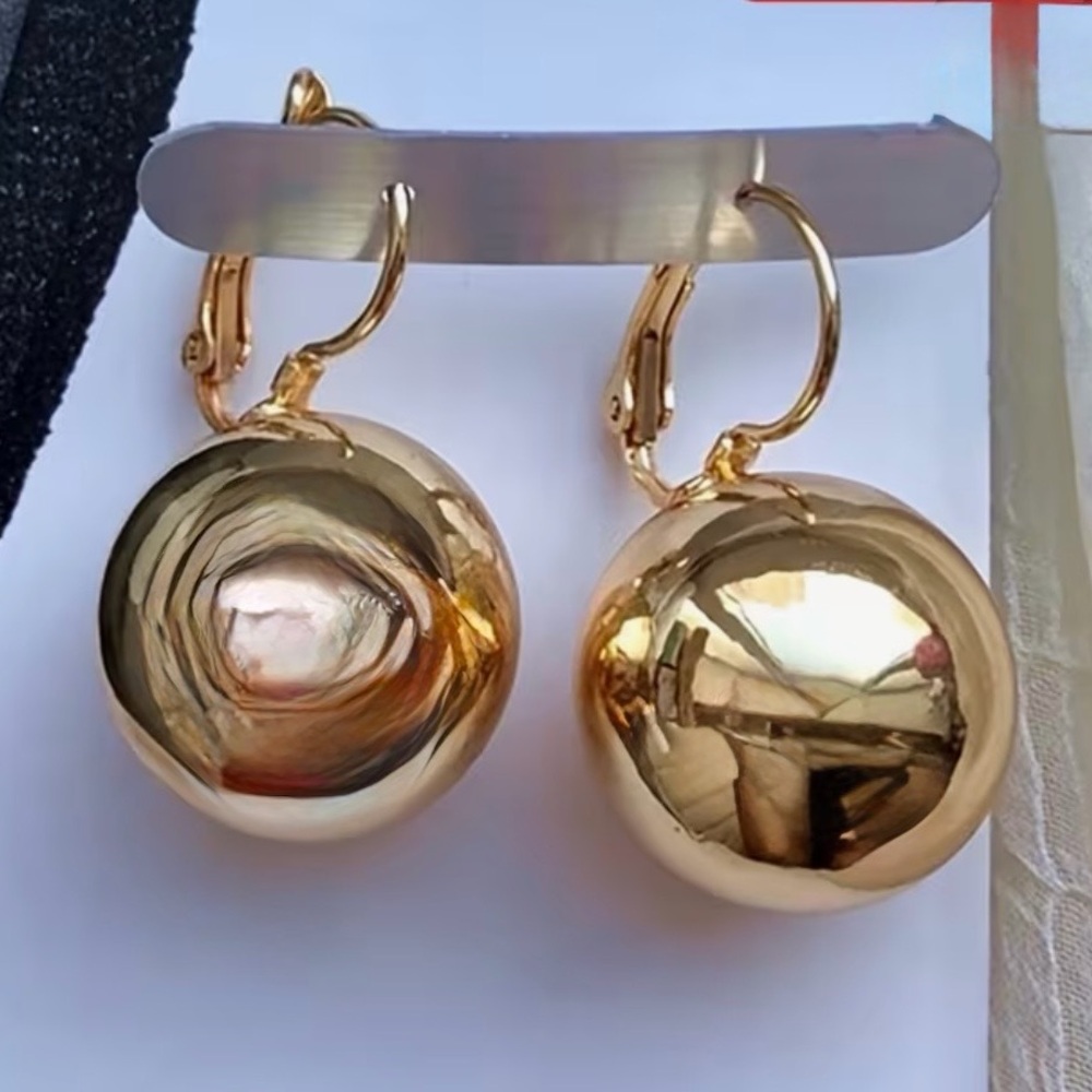 Gold Ball Drop Earrings - Stylish Women's Jewelry
